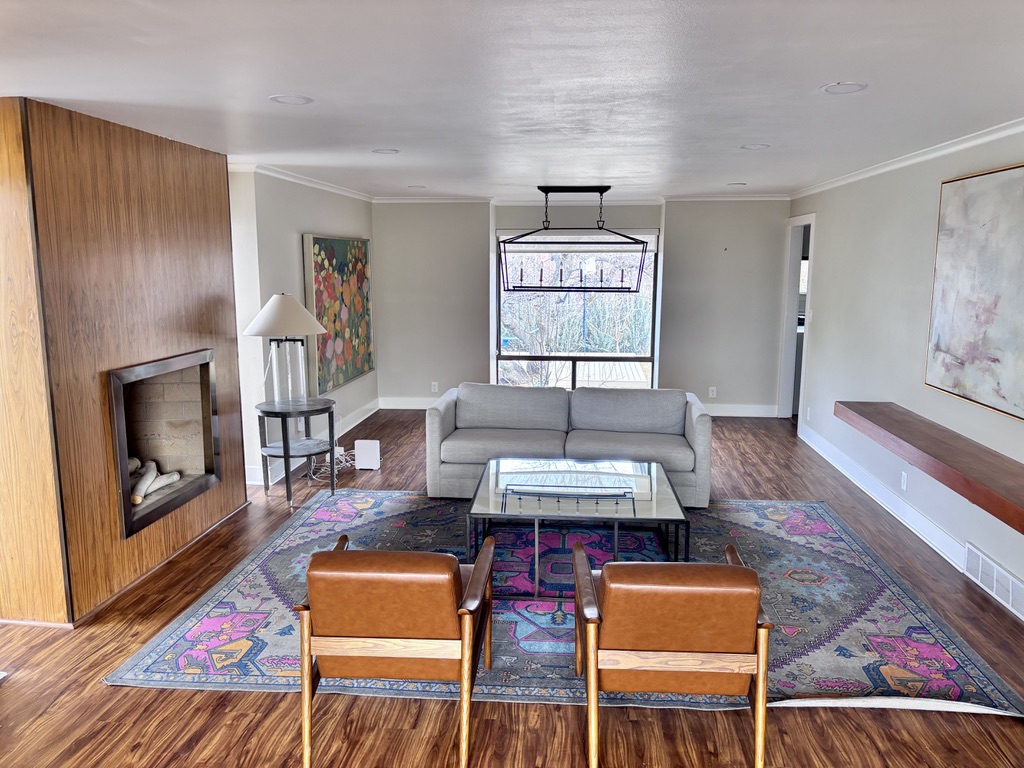 Living room and dining